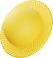 ilustración 3d sol amarillo png