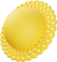 Yellow Sun 3D Illustration png