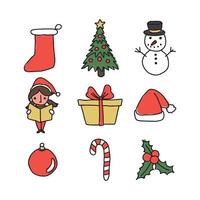 colección de iconos de navidad vector