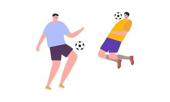 Flat football players illustrated vector