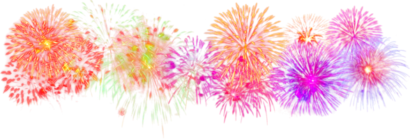 Amazing Beautiful firework isolated for celebration anniversary merry christmas eve and happy new year png