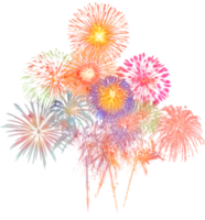 Amazing Beautiful firework isolated for celebration anniversary merry christmas eve and happy new year png