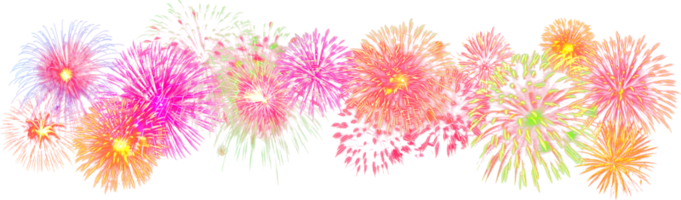 Amazing Beautiful firework isolated for celebration anniversary merry christmas eve and happy new year png