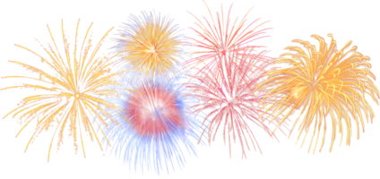 Amazing Beautiful firework isolated for celebration anniversary merry christmas eve and happy new year png