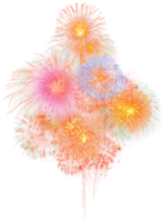 Amazing Beautiful firework isolated for celebration anniversary merry christmas eve and happy new year png