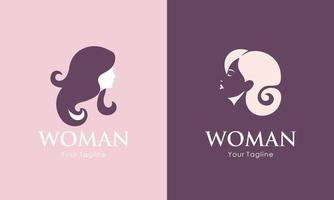 Woman face and beauty logo collection vector