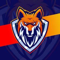 fox mascot illustration character  great designs for esport logo and sport vector