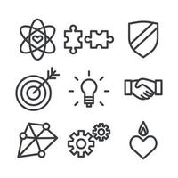 Integrity at Work Icons vector