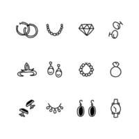 Doodled Collection of Jewels vector