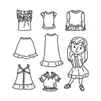 Clothes with Frills for a Girl