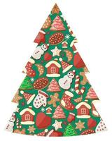 Christmas dessert tree.Can be used for printing design, wrapping paper and postcards. vector