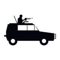 Military war car simple icon vector