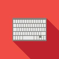 Modern keyboard flat icon vector