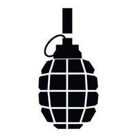 Hand grenade simple icon vector