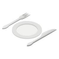 Cutlery isometric 3d icon