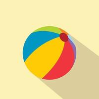 Beach ball flat icon vector