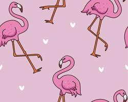 seamless pattern flamingo illustration background vector