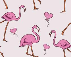 seamless pattern flamingo illustration background vector