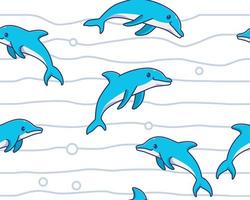seamless pattern dolphin illustration background