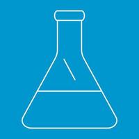 Conical flask thin line icon vector