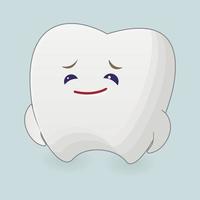 Sad tooth illustration vector