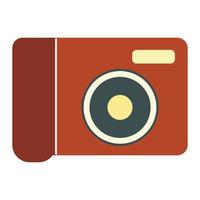 New portable camera flat icon vector