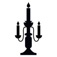 Candlestick lamp simple icon vector