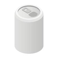 Aluminum can isometric 3d icon vector