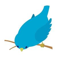 agacharse ilustración de pájaro azul vector