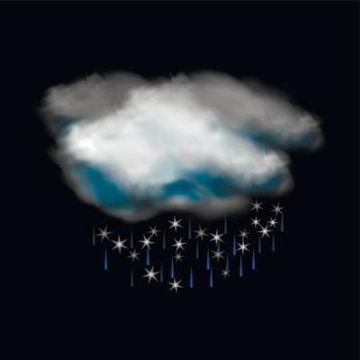 Cloud and rain and snow icon