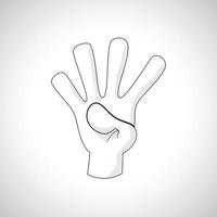 Comics Hand icon vector