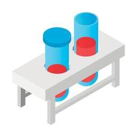 Test tube isometric 3d icon vector