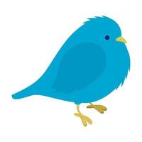 Freezing blue bird illustration vector