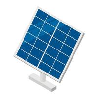 icono isométrico 3d del panel solar vector