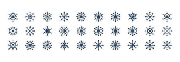 Collection of icons related to Snowflakes, including icons like cold, snow, winter and more. vector illustrations, Pixel Perfect set