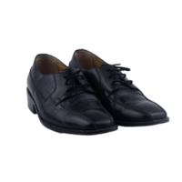 zapatos clásicos de cuero negro aislados en un fondo blanco png