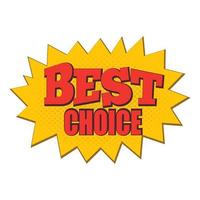 Best choice comics icon vector