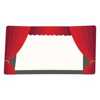 Cartoon theater stage vector