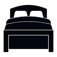 Bed simple icon vector