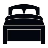 cama simple icono vector