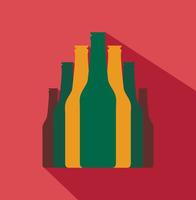 Bottles set flat icon vector