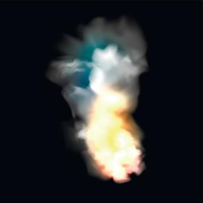 Smoke and fire icon