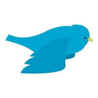 Flying blue bird illustration vector