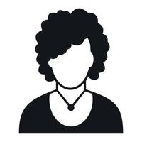 New woman avatar simple icon vector