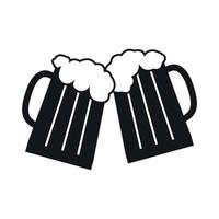 Two glasses or beer mugs vector