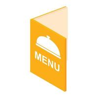 Menu isometric 3d icon vector