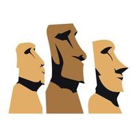 Moai Moais Monolithic Statues vector