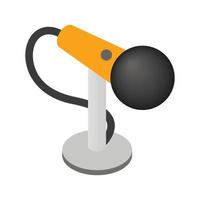 Microphone isometric 3d icon vector