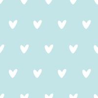 Blue seamless pattern baby boy design Cute kids soft colored wallpaper hand drawn heart on blue background Graphic baby shower template with tender minimalistic love element Vector illustration.