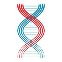 Flat DNA and molecule icon vector